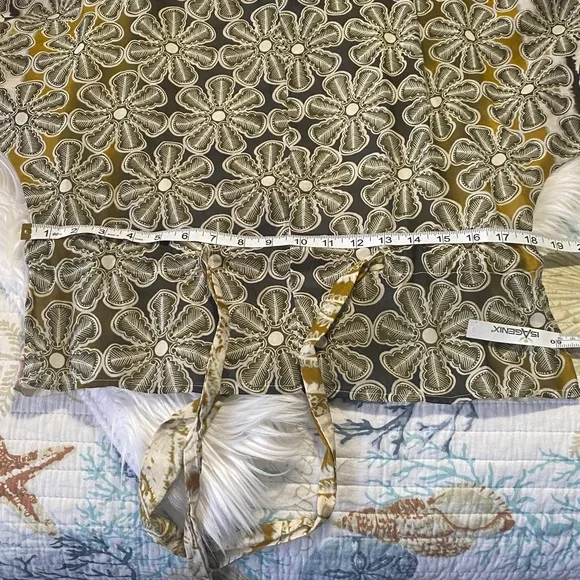 Anthropologie Burlapp Cotton Silk Floral Blouse Small